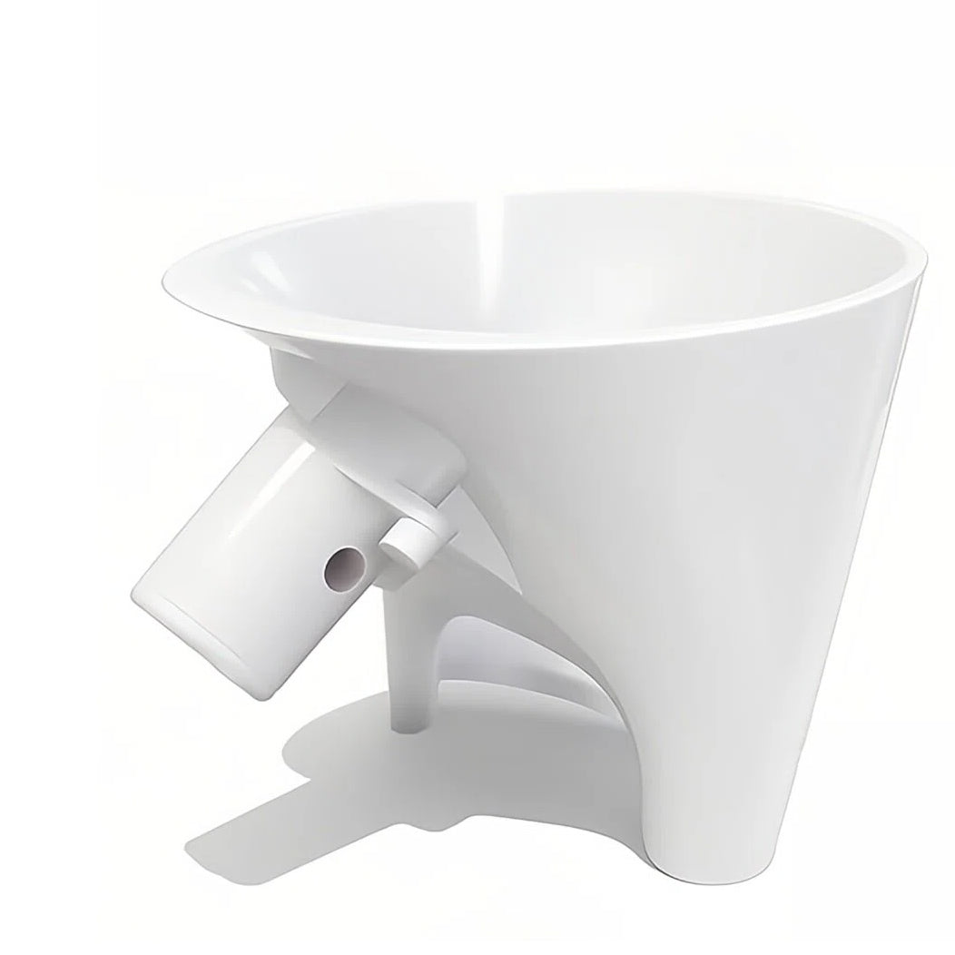 No-Mess Flour Funnel for KitchenAid Mixer – White