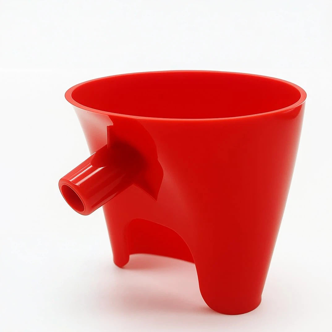 No-Mess Flour Funnel for KitchenAid Mixer – Red